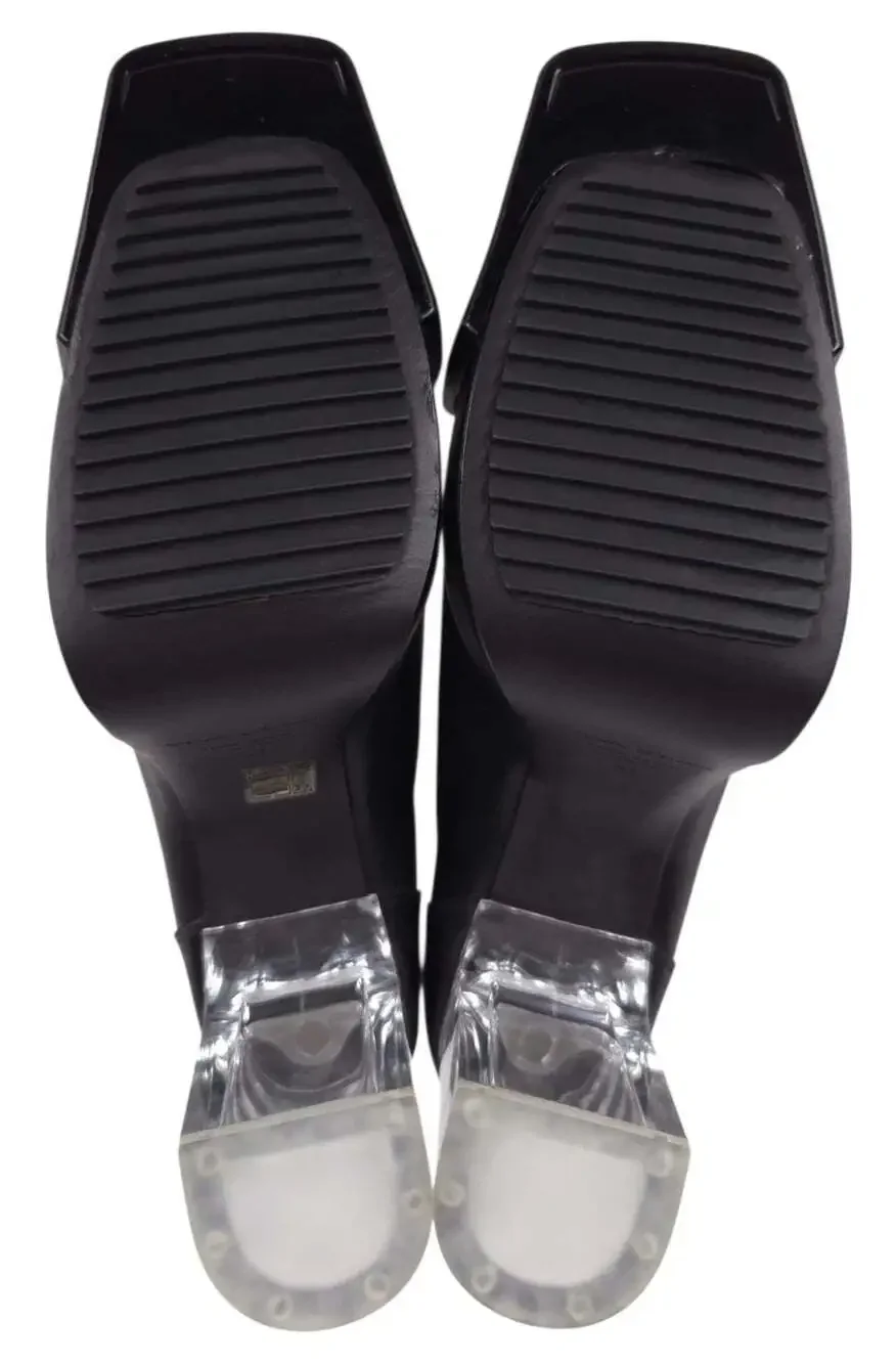 Rick Owens Grilled Kiss Boots US 8 EU 41 Mens Black Clear Transparent $2885